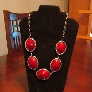 Burgundy statement necklace
